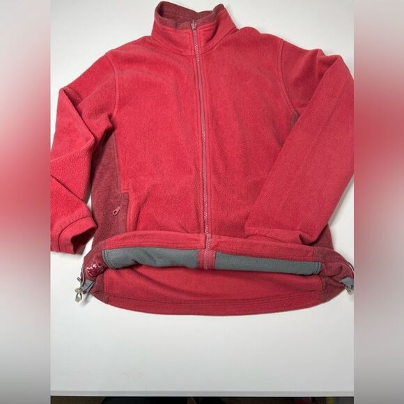 SALEWA Fleece Red Pink Full Zip Hiking Jacket Size L Made in Switzerland - Picture 12 of 16